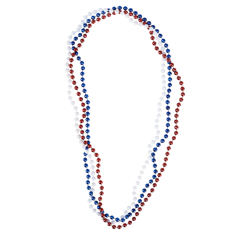 Patriotic Beads 33" 7mm (1 DZ)