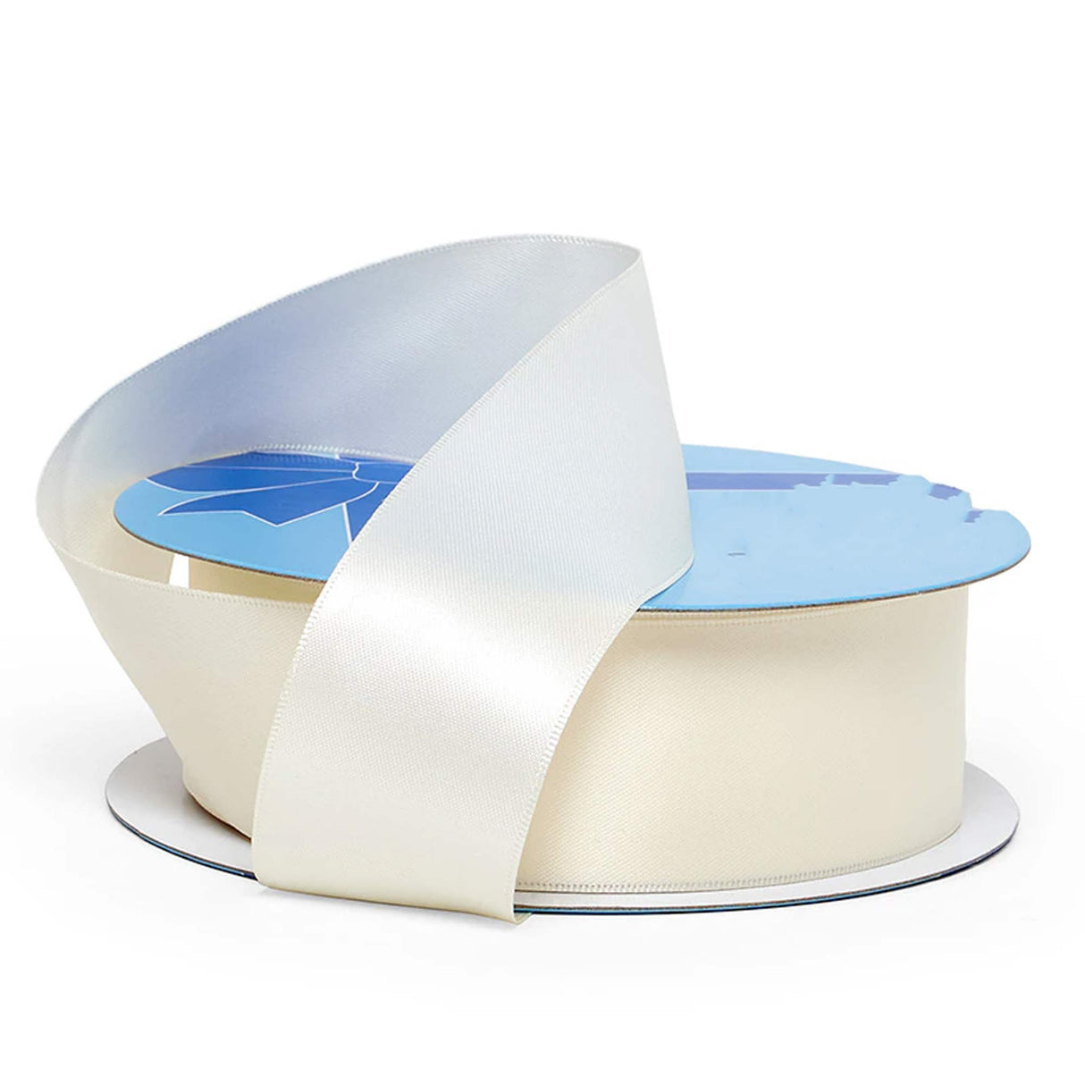 Luxurious Solid Color Satin Ribbon 7/8 '' X 50 yd Double Faced 1 / roll Antique White