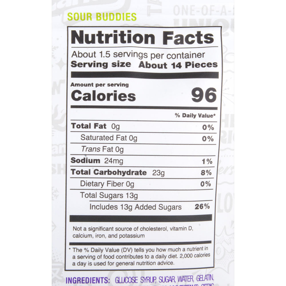 Freeze Dried Sour Buddies 1.5oz