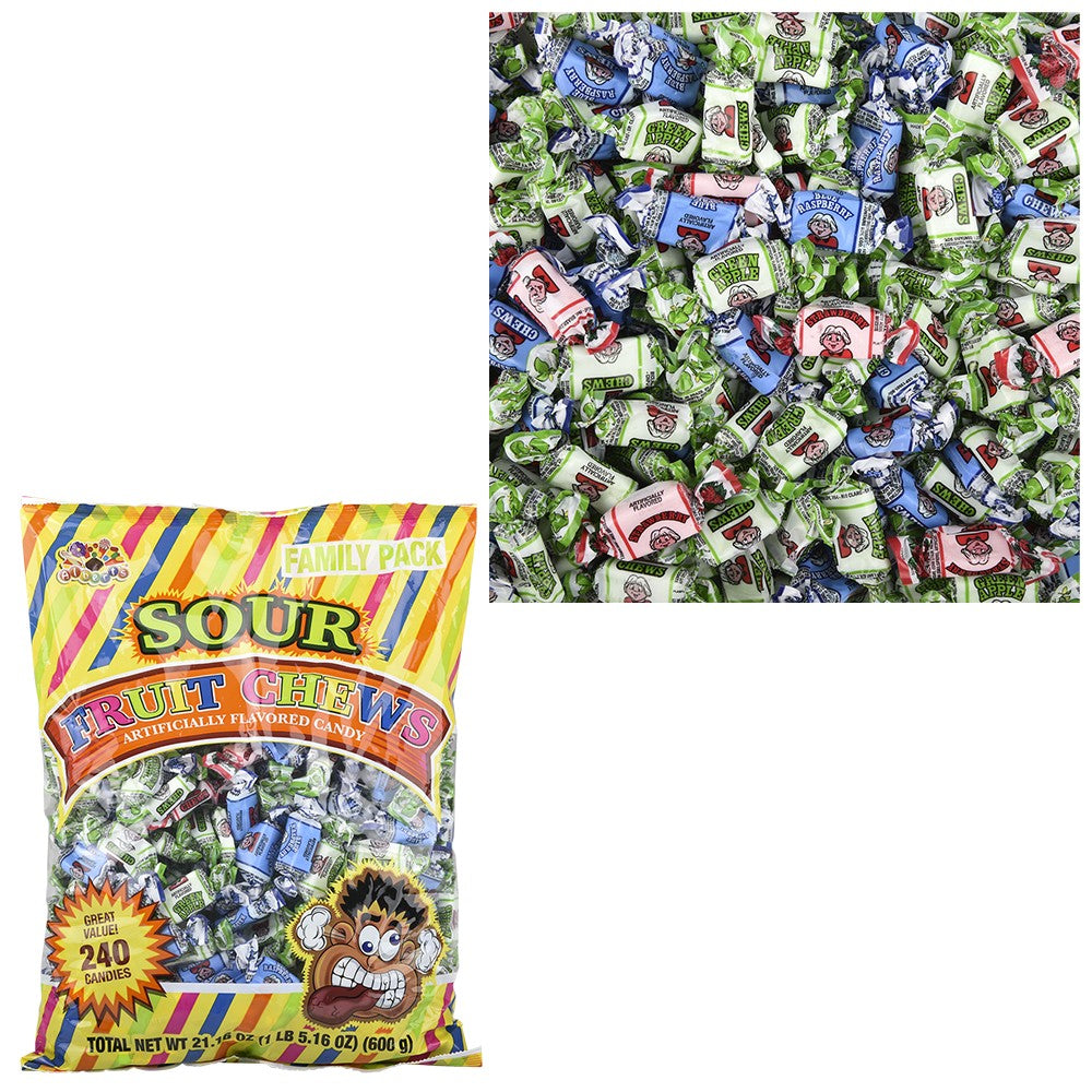 Sour Fruit Chews (240 Pc Bag)