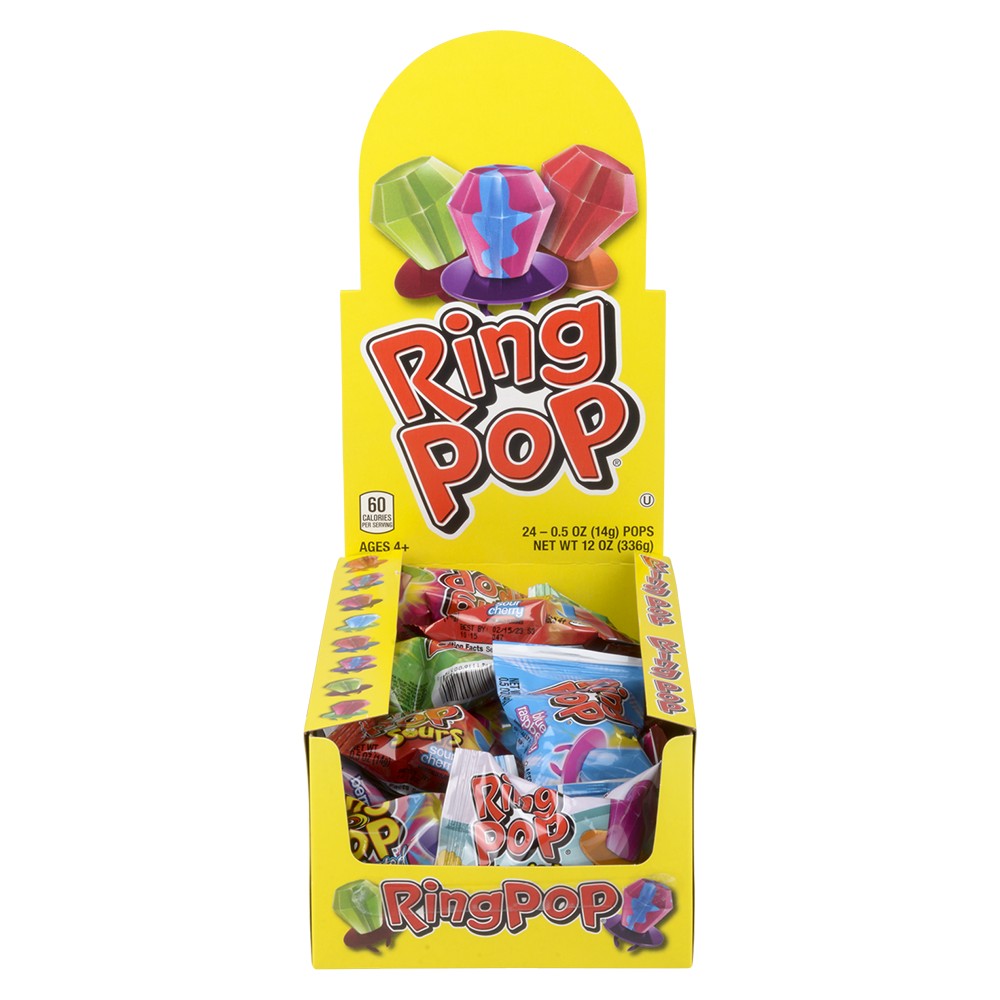 Ring Pop Lollipop Assorted (24 Pc Box)