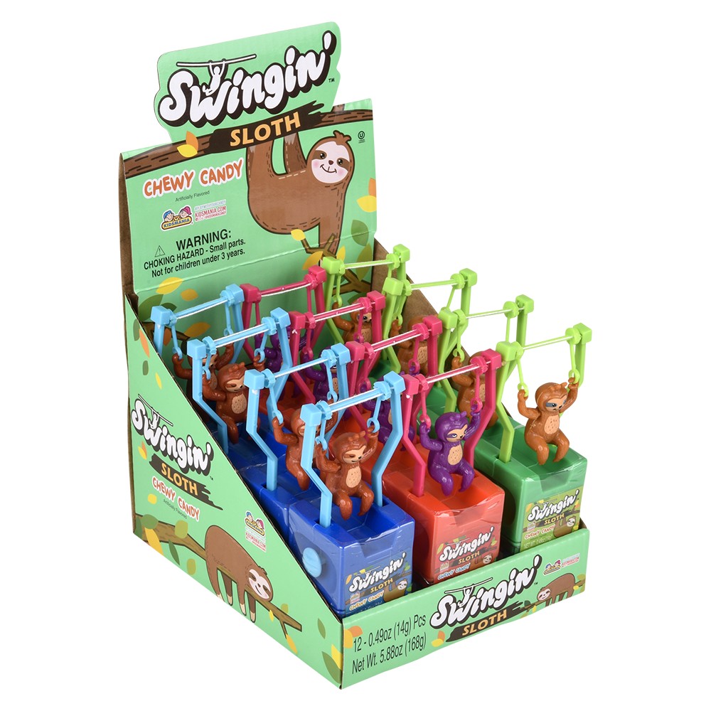 Swingin Sloth Chewy Candy Display (12 PC)