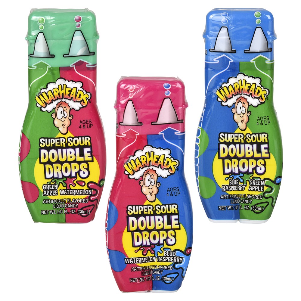 Warheads Super Sour Double Drops (24 Pc Box)