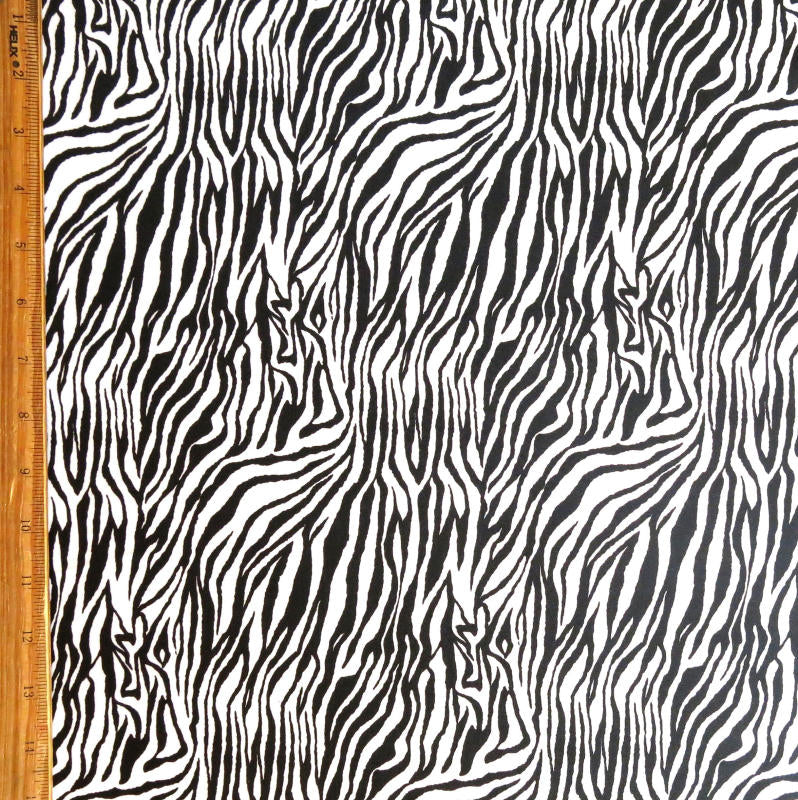Swim Knit Nylon Spandex Zebra Print 4-Way Stretch