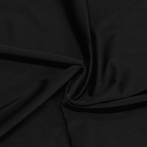 Athletic Jersey Knit Fabric - Black Nylon Spandex