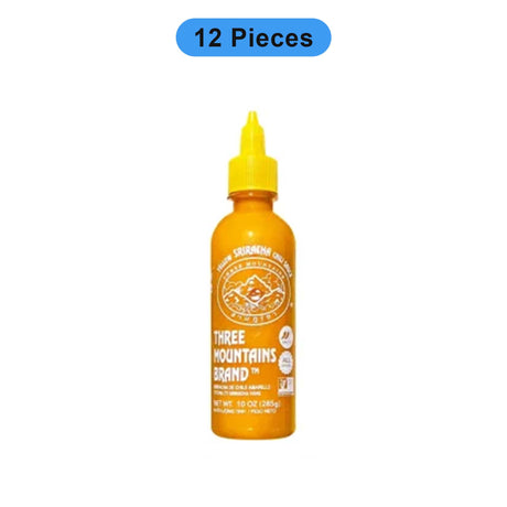 THREE MOUNTAINS YELLOW SIRACHA SAUCE 10 OZ SQUEEZE BOTTLE