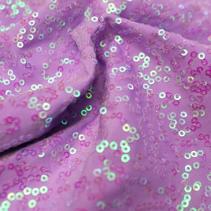Zsa Zsa Pearl Polyester Spandex Sequin Fabric - Pearlescent Embroidered, 50" Width, 2-Way Stretch (1 Yard)