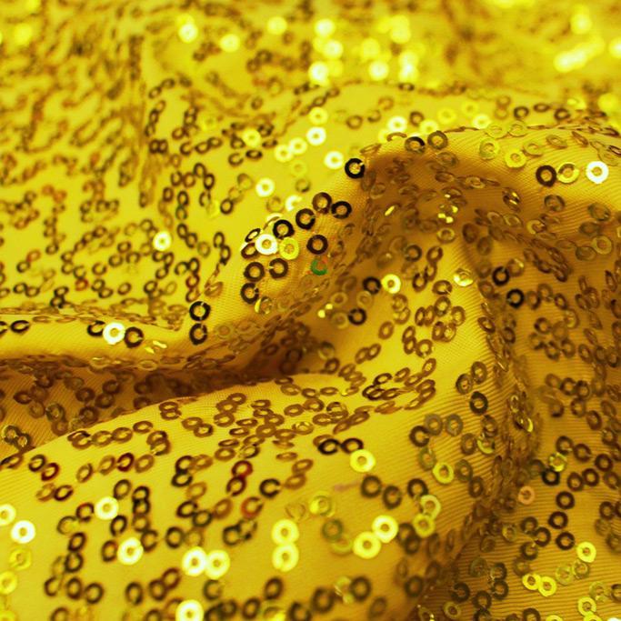 Zsa Zsa Polyester Spandex Sequin Fabric - Embroidered Sequins, 50" Width, 304 GSM (1 Yard)