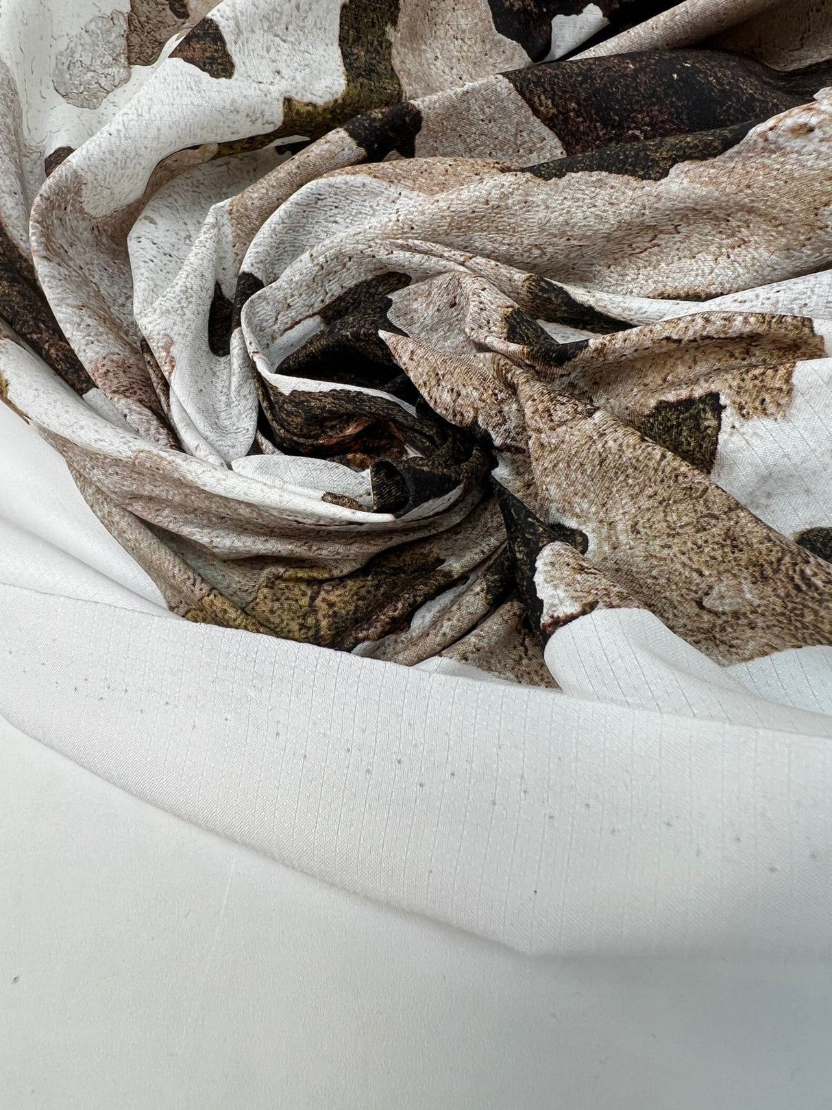 Printed Polyester Lightweight Brown Beige Abstract