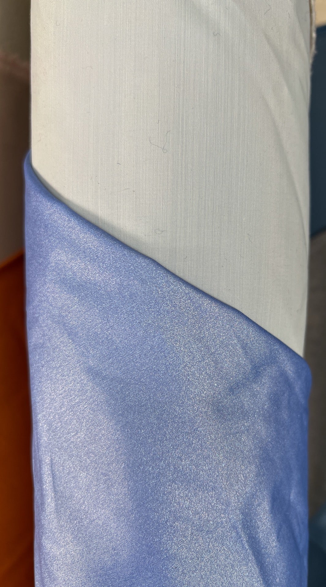 Wool Laminated Coated Fabric Beige Blue Orange