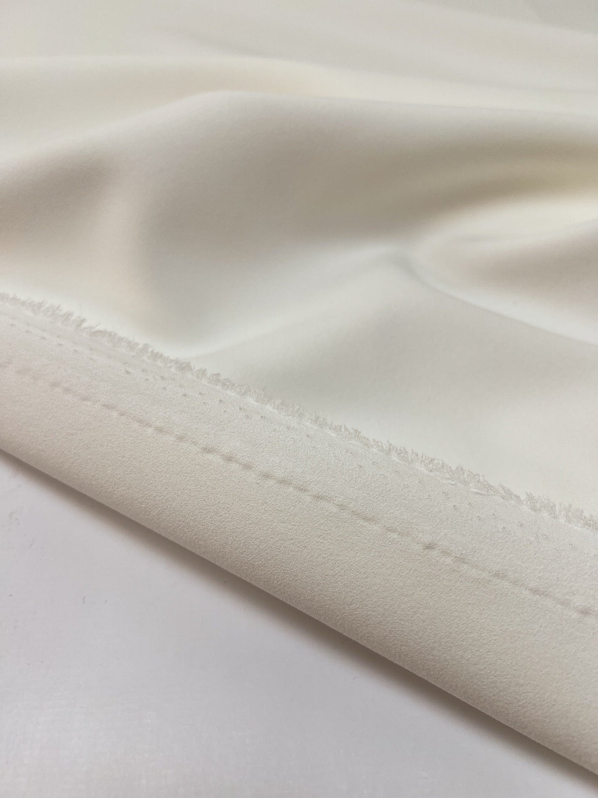 White Crepe Acetate Fused Fabric