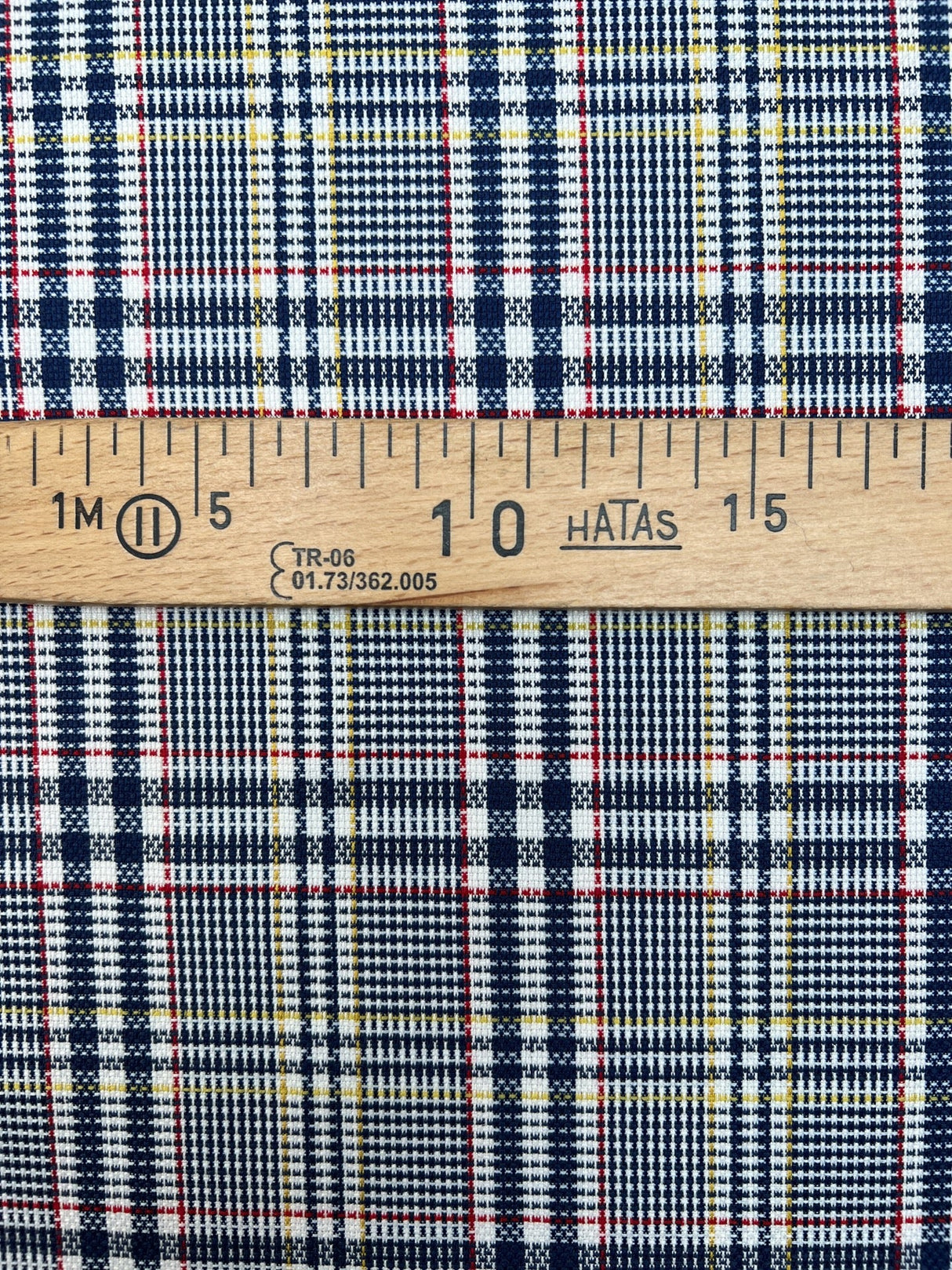 Polyamide Checked Suiting Fabric Blue