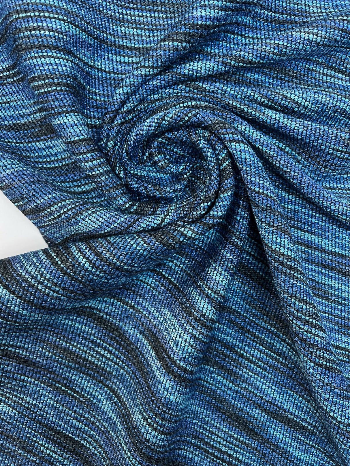 Viscose Cotton Woven Fabric Blue Abstract