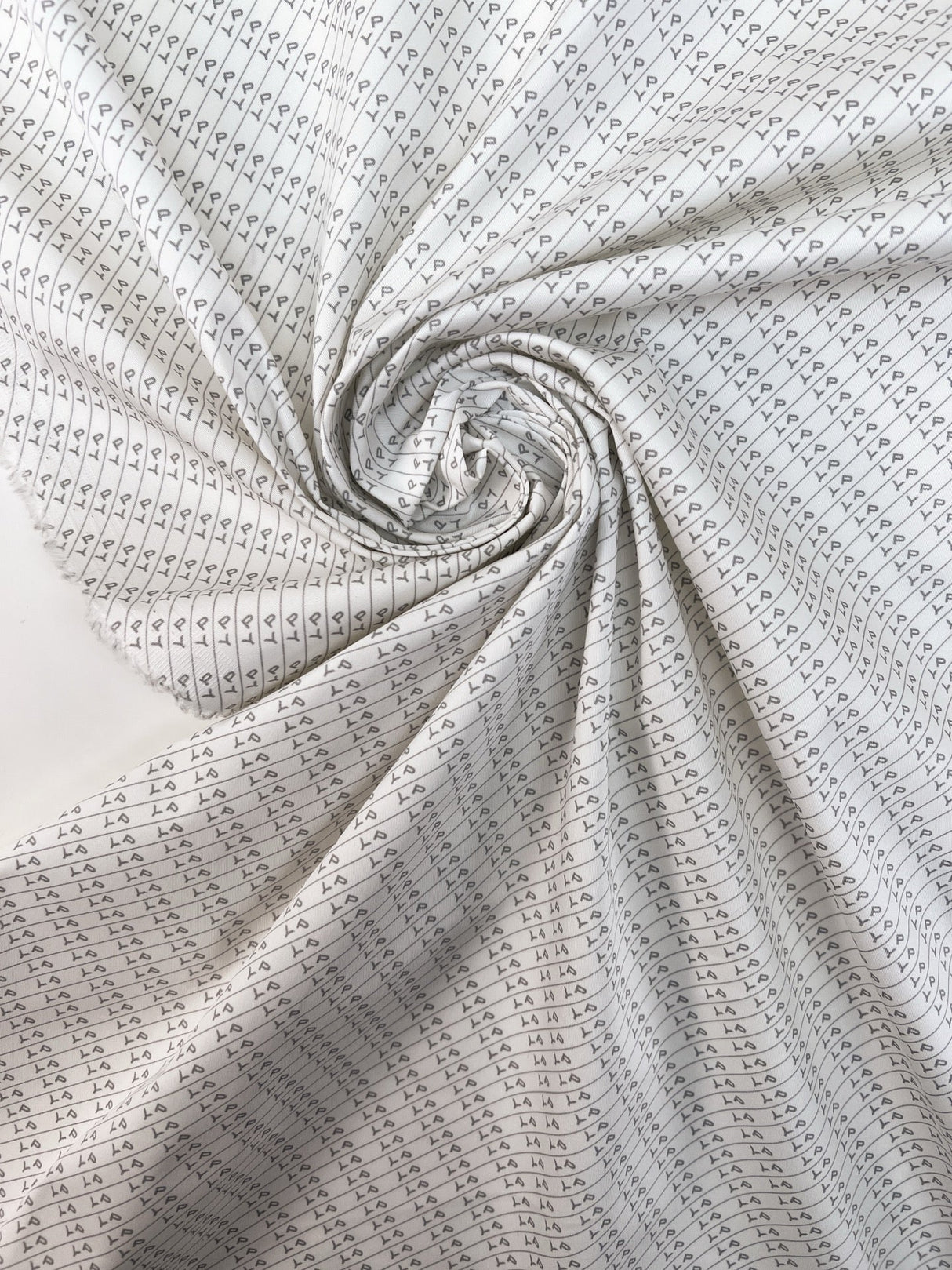Cotton Twill Printed White