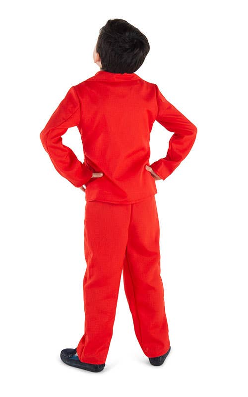 Kids Neon Red 3 Piece Suit Costume