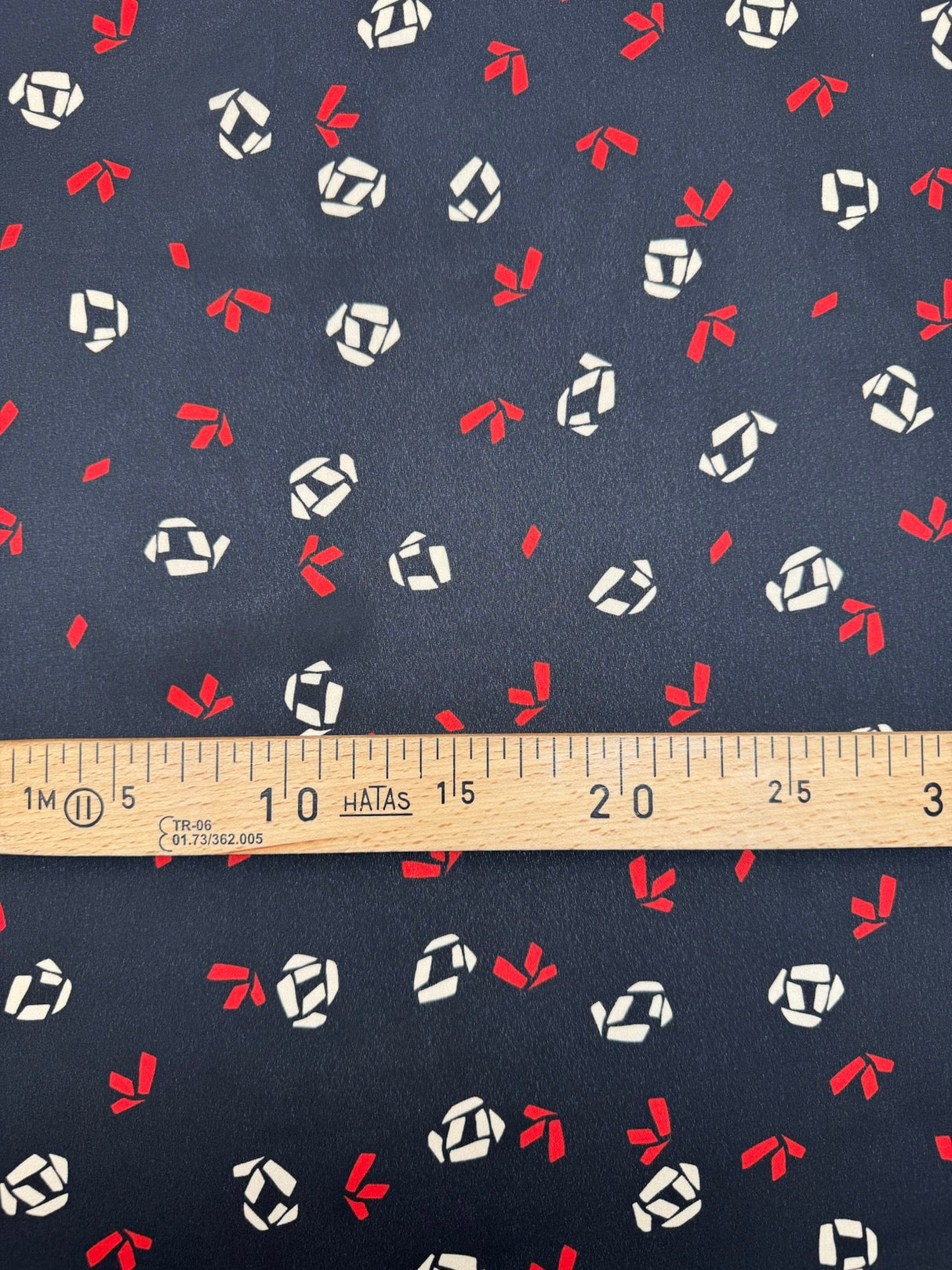 Polyester Crepe Printed Red Black