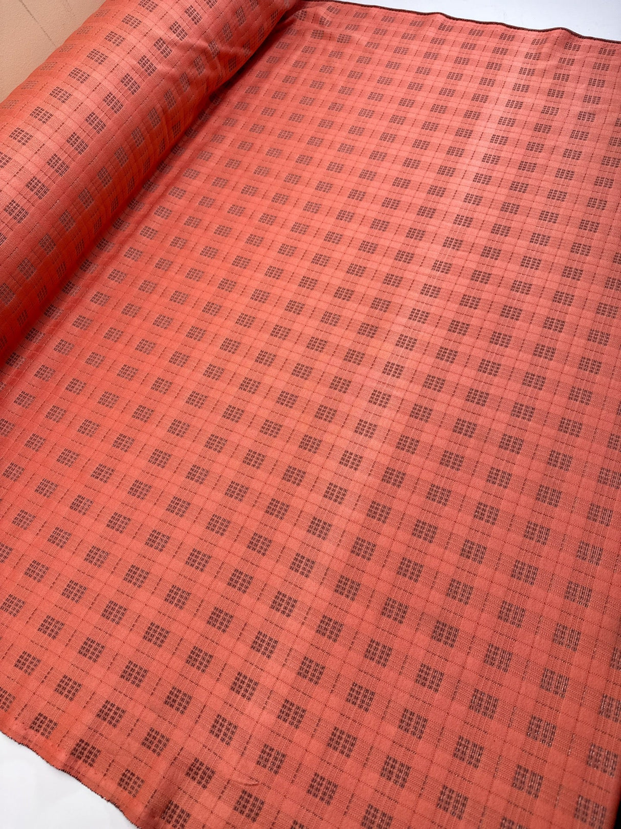 Polyamide Elastane Lurex Jacquard Checked Silver