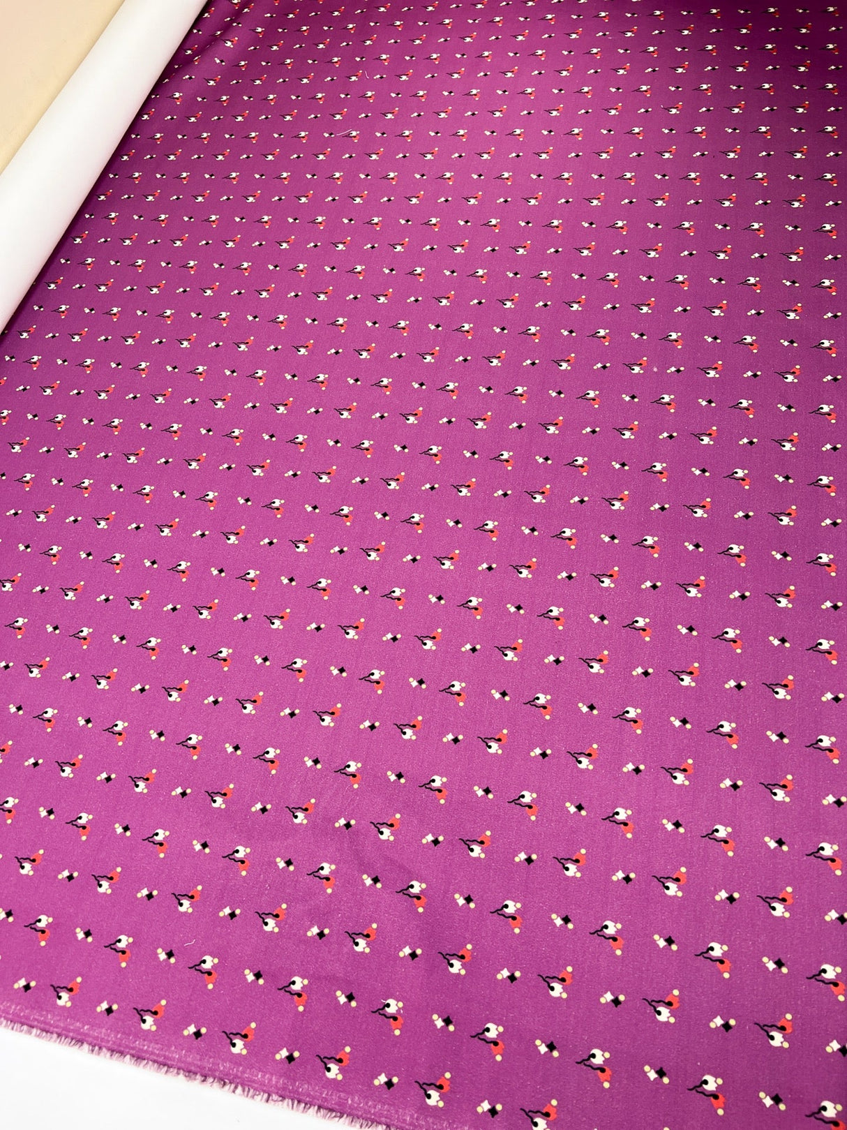Cotton Twill Printed Purple