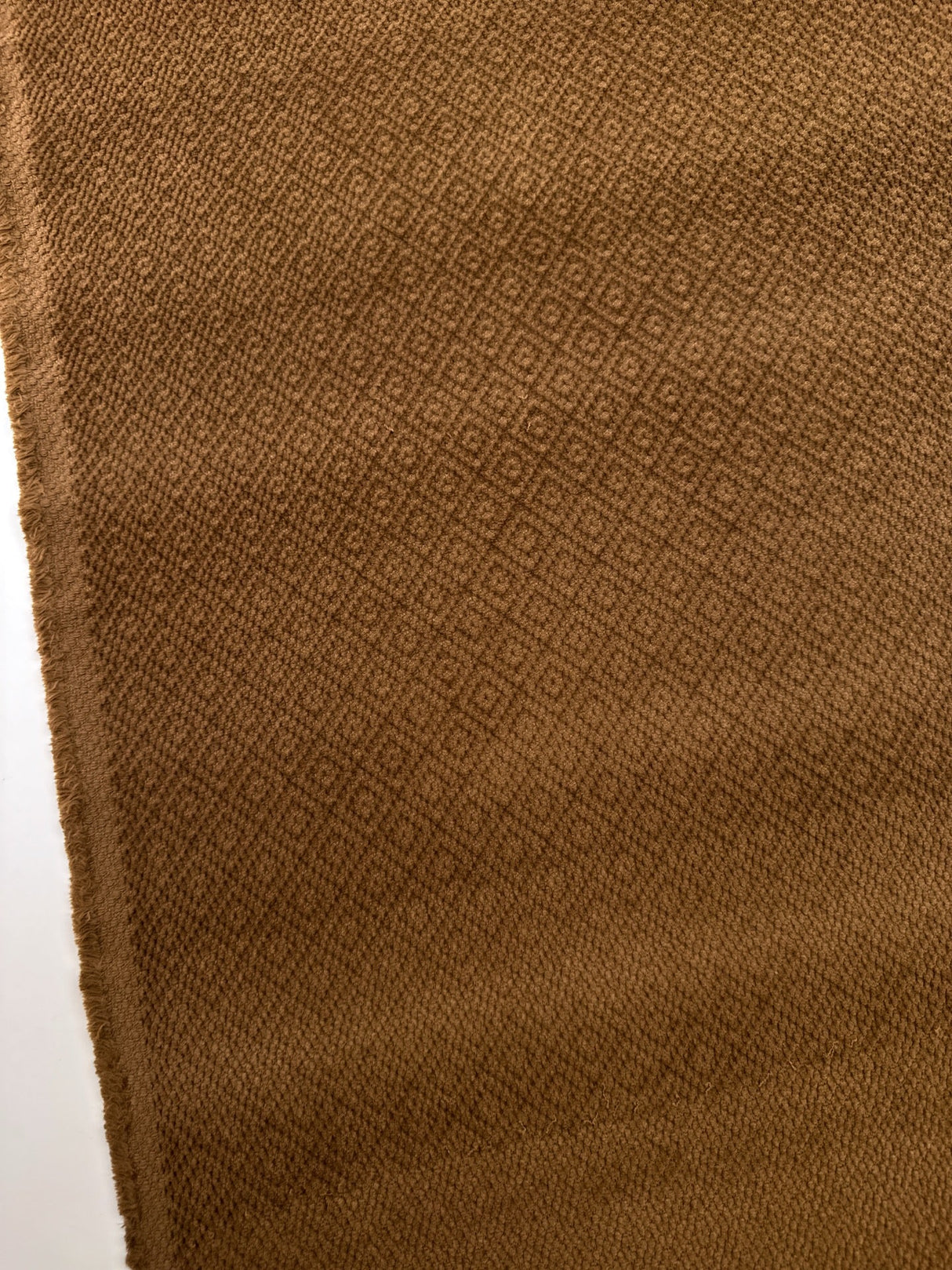 Italian Brown Geometric Cotton Jacquard Fabric