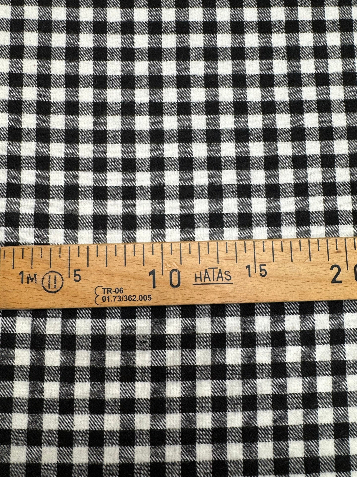 Cotton Tweed Checked Black White