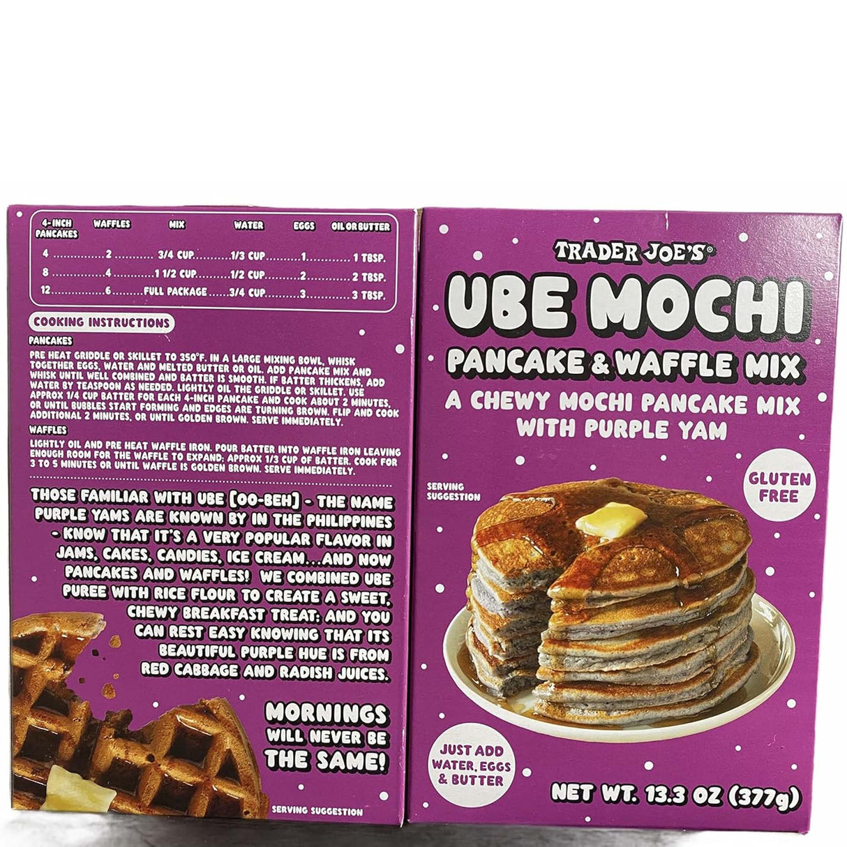Trader Joe's Ube Mochi Pancake & Waffle Mix, 13.3 oz