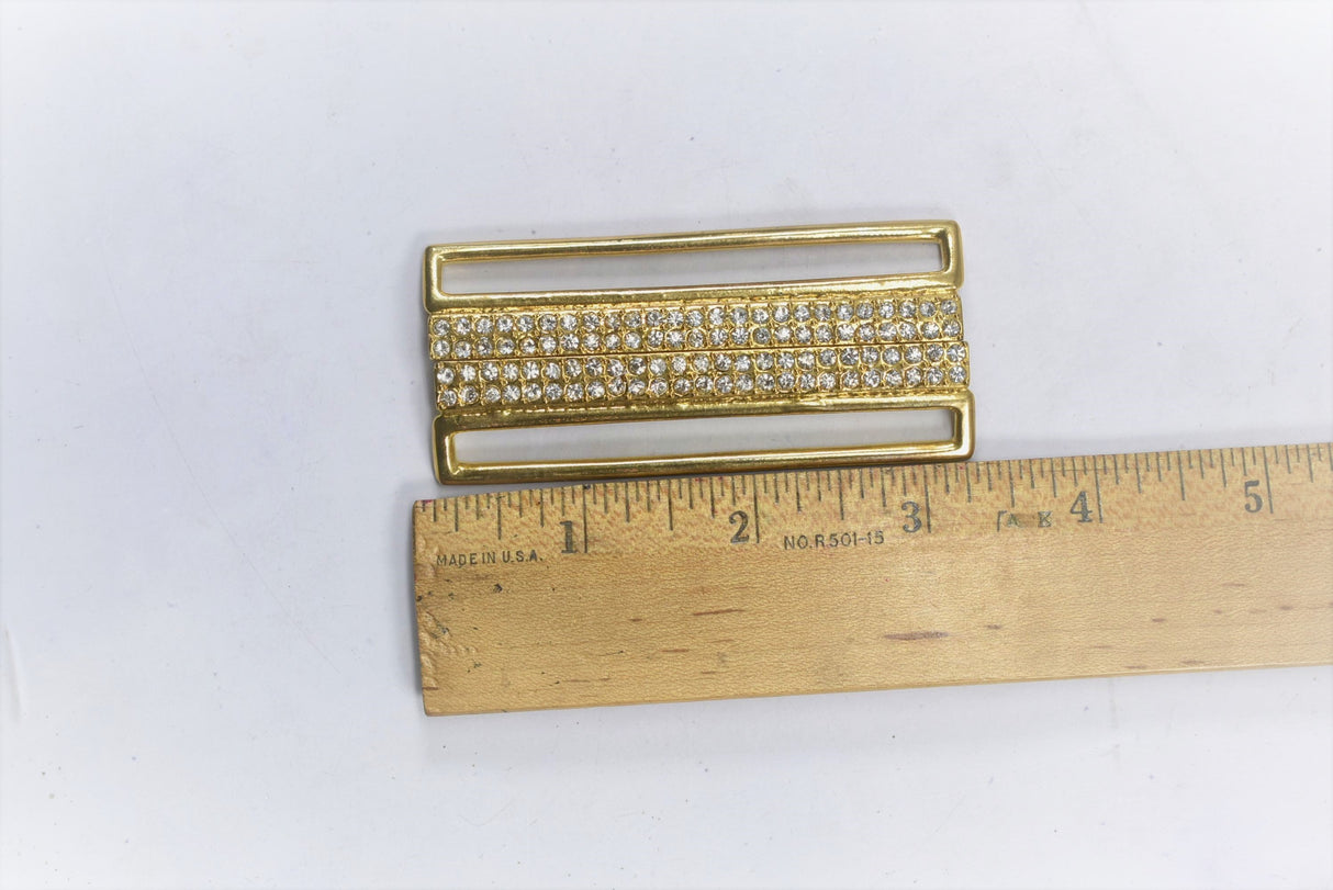 Rhinestone Connector Golden Sparkling 3 Inch