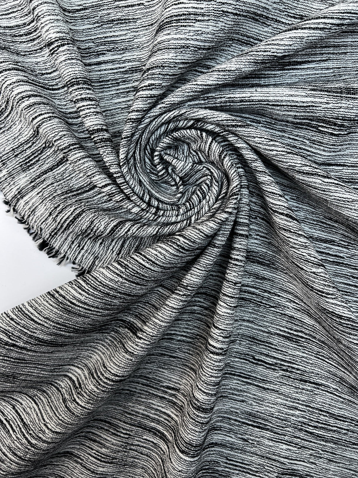 Cotton Flammé Blend Fabric White Green
