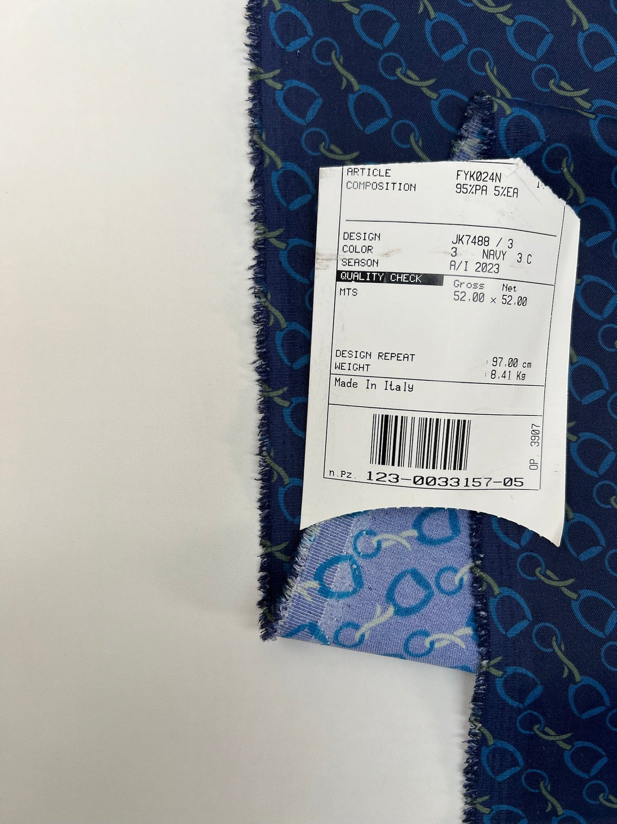 Printed Polyamide Elastane Knit Green-Blue