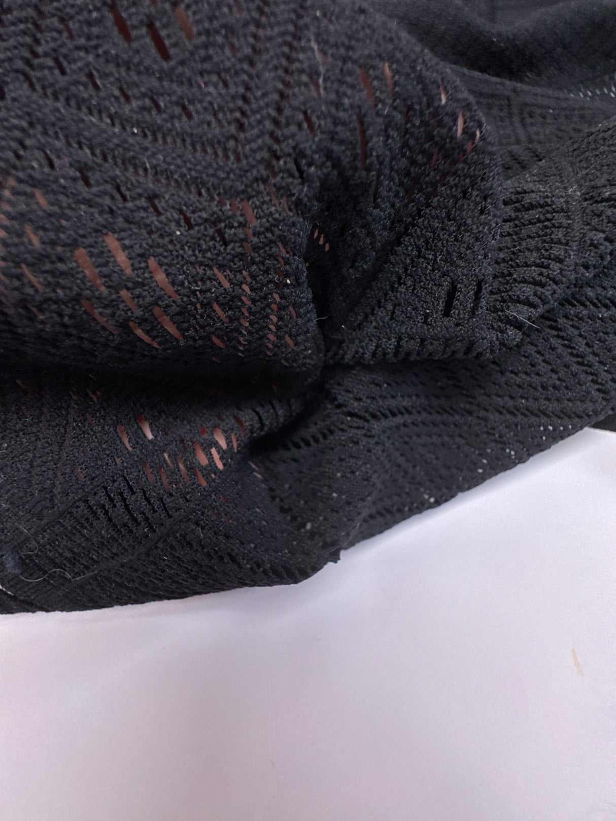 Black Polyamid Elastane Jacquard Knit