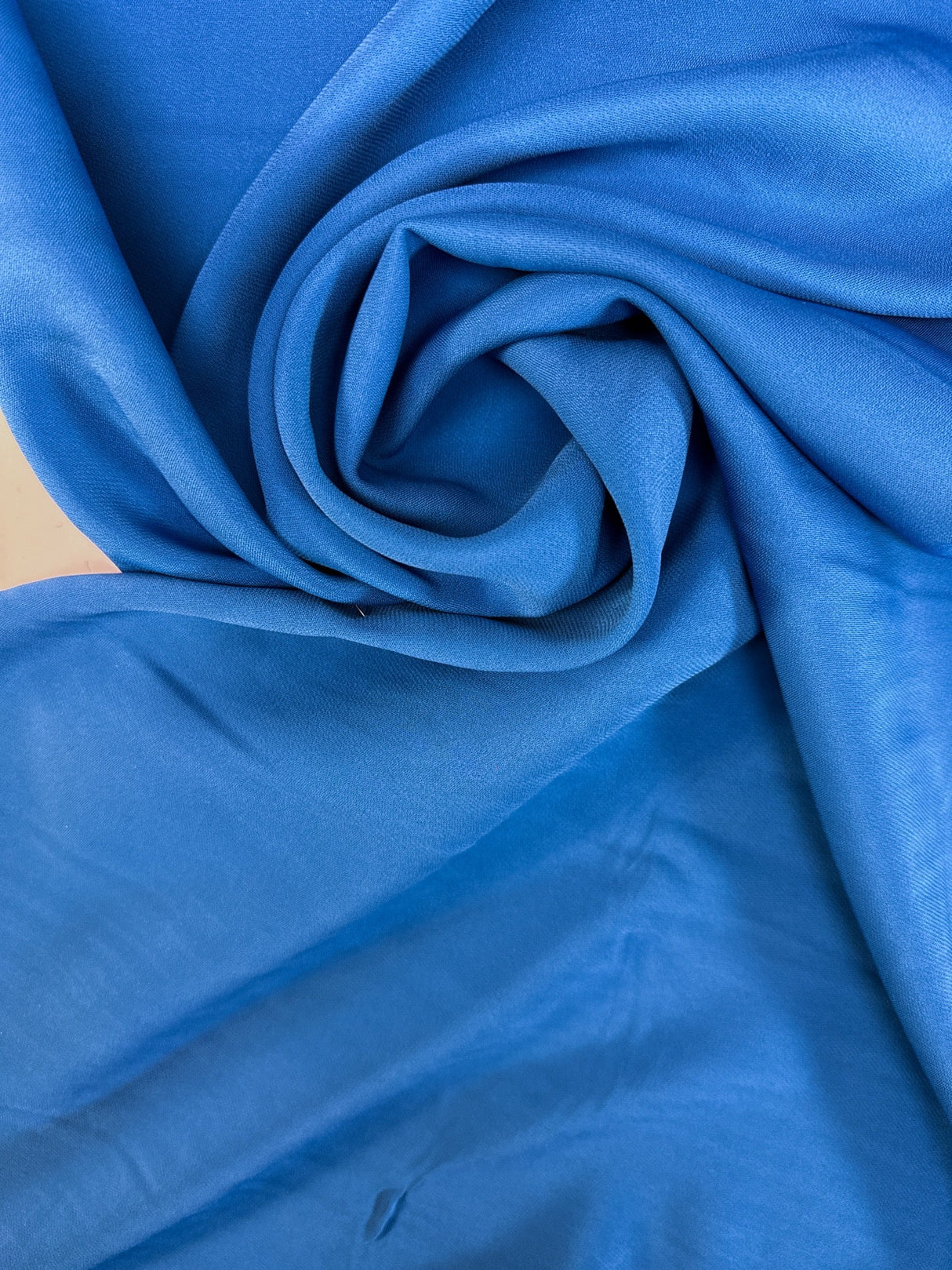 Blue Stretch Viscose Double Weave Suit Fabric