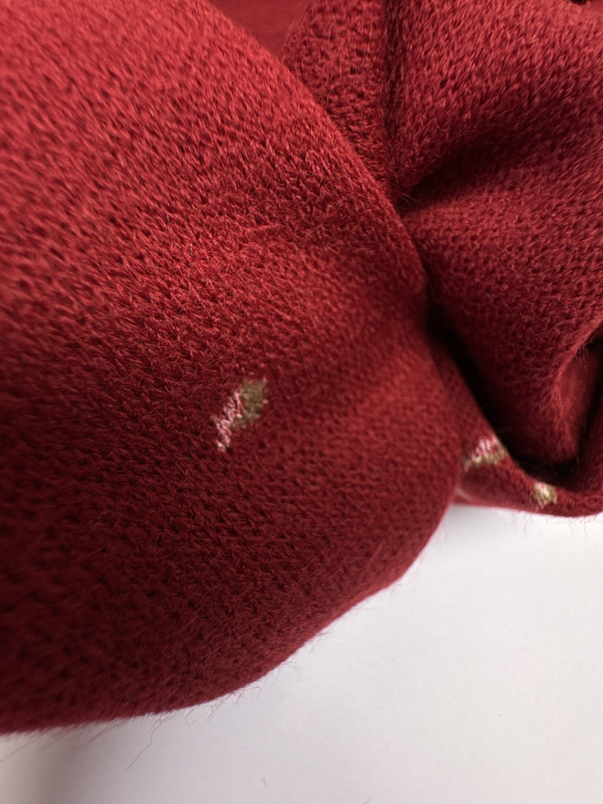 Acrylic Knitted Fabric Printed Red