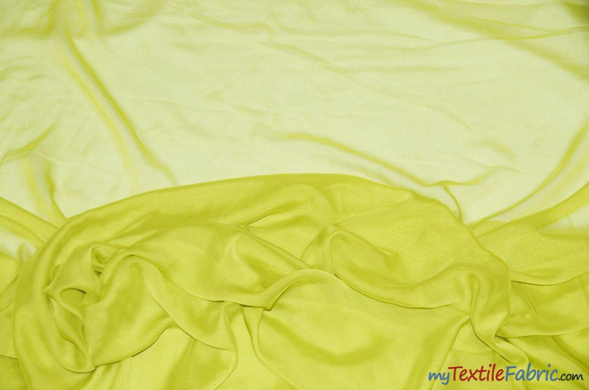 Two Tone Chiffon Polyester Fabric - Iridescent Sheer, 58/60" Width, Multiple Colors (Yards, Bolts, Sample Swatch)