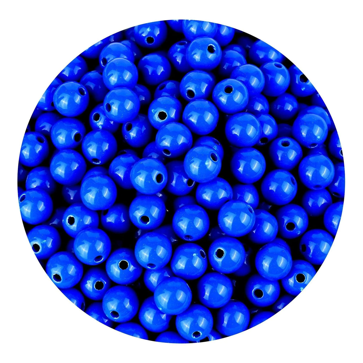 Acrylic Round String Beads - Blue - 925 Beads 6mm