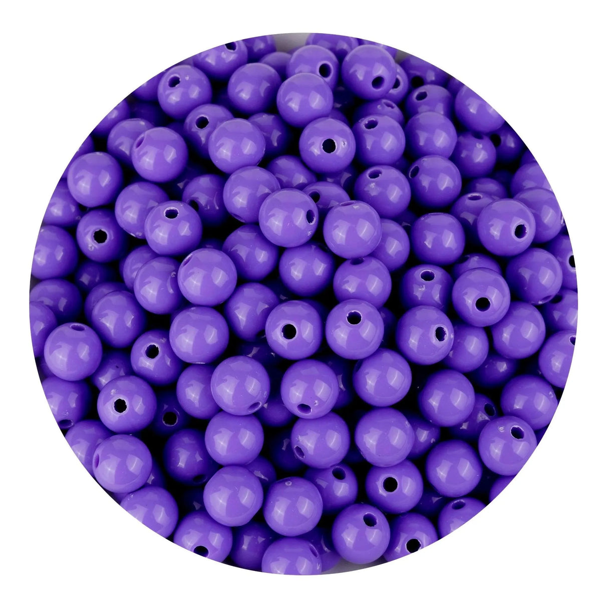Acrylic Round String Beads - Purple - 925 Beads 6mm