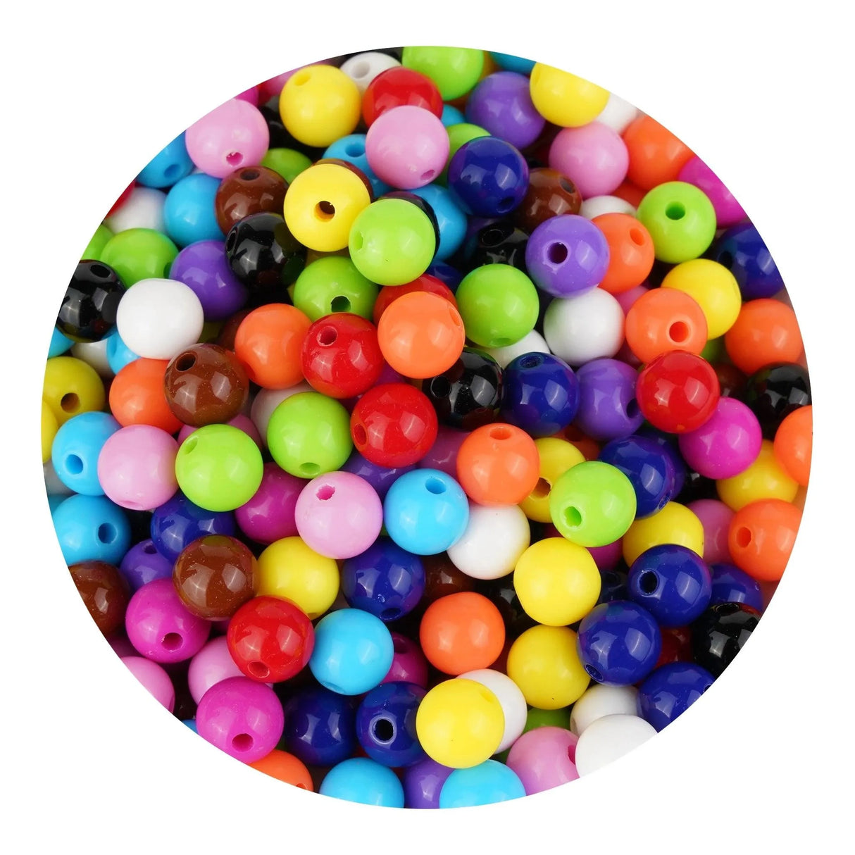 Acrylic Round String Beads - Rainbow - (925 Beads - 6mm)