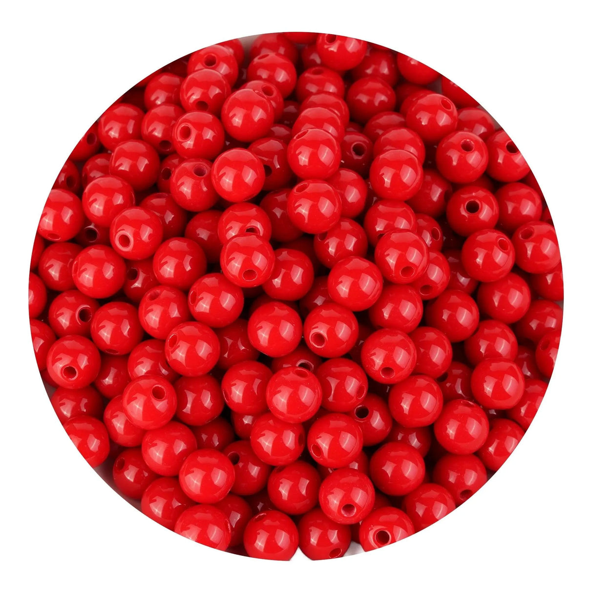 Acrylic Round String Beads - Red - (925 Beads - 6mm)