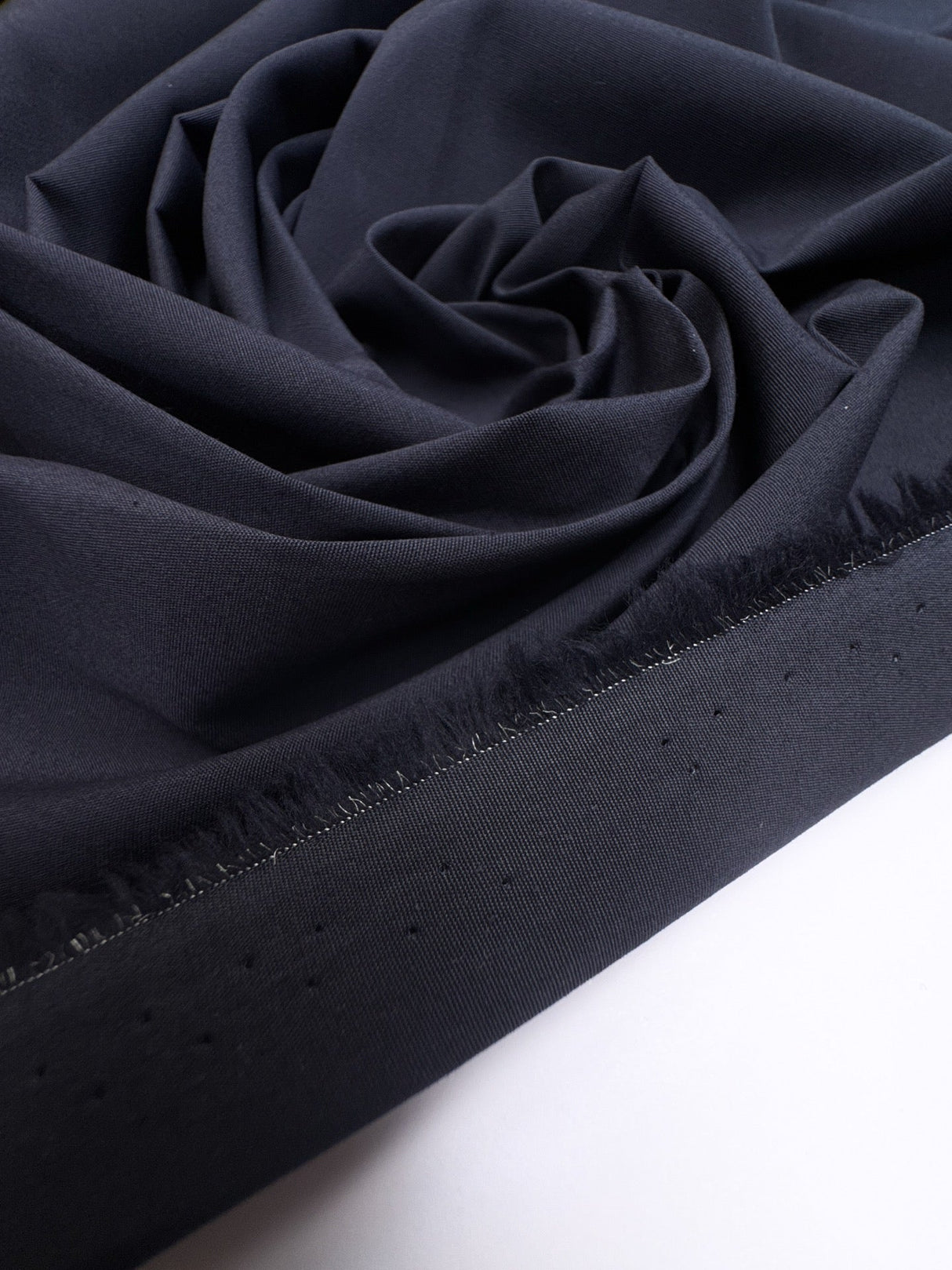 Italian Blue Cotton Fabric With Elastane