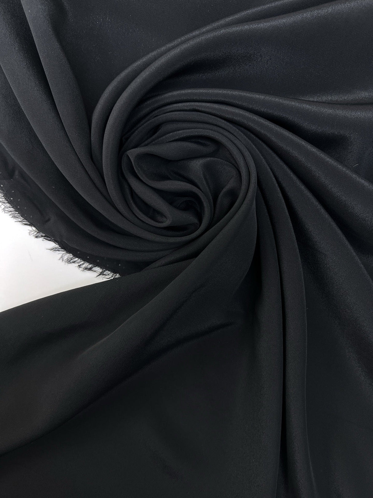 Black Acetate Silk Crepe Fabric