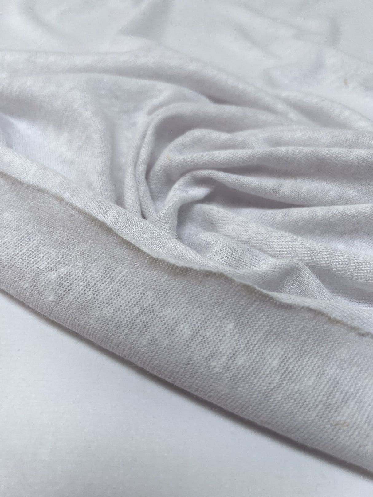 Linen Knitted Flammé White Shades