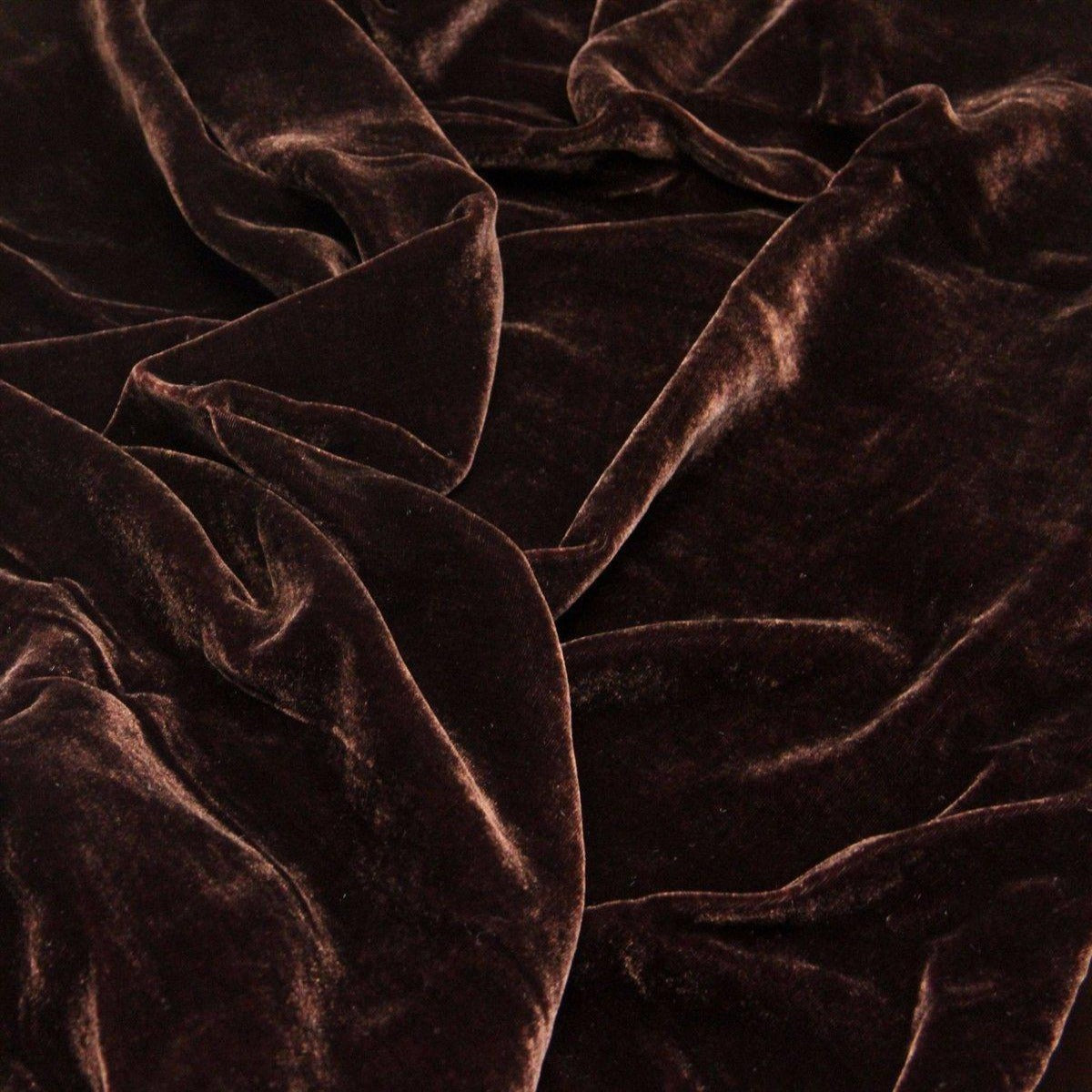 Silk Rayon Velvet Fabric - 80 Percent Rayon 20 Percent Silk, Velvet, 45" Width, 180 GSM (1 Yard)