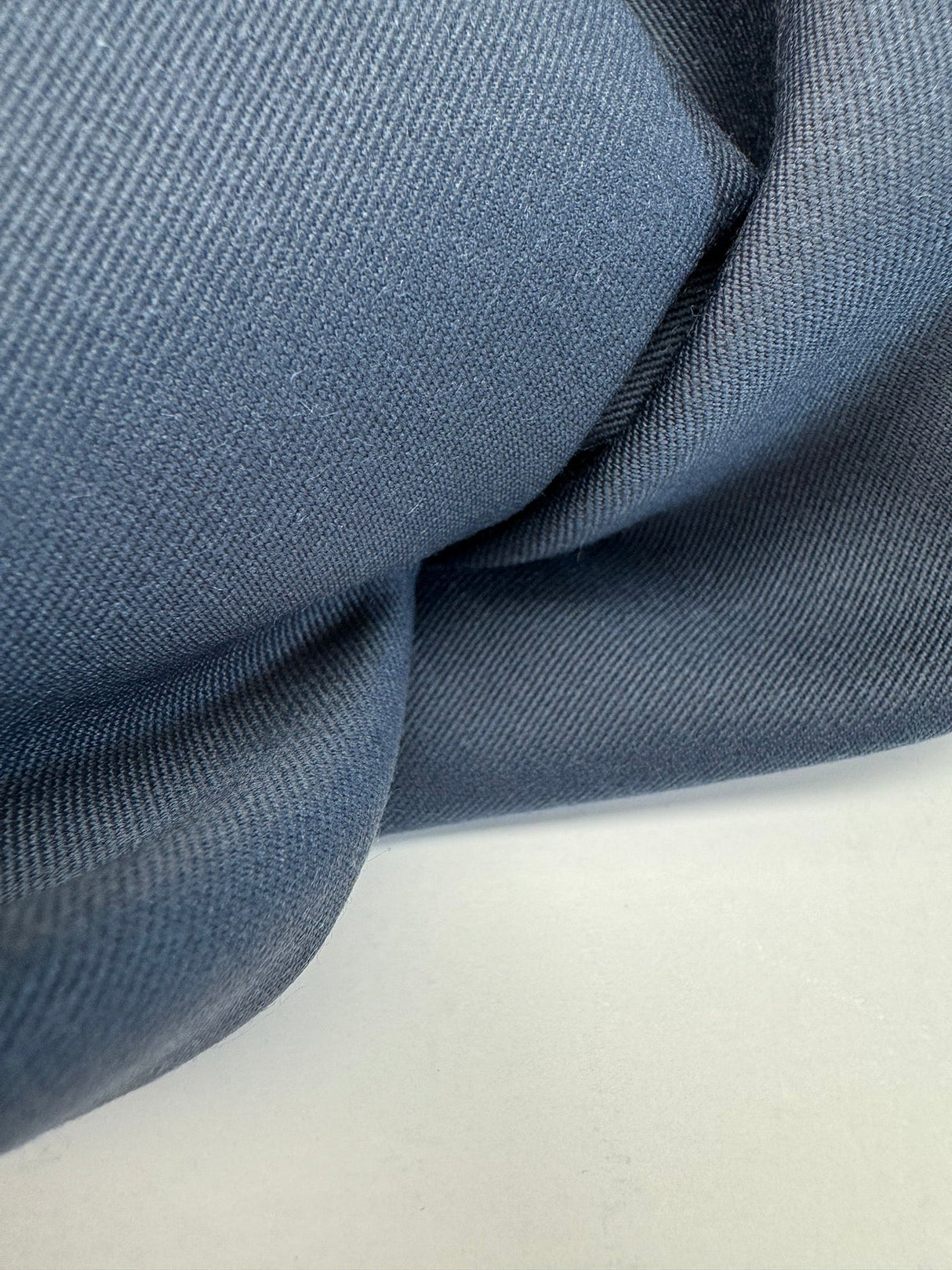Wool Polyamide Twill Gray-Blue