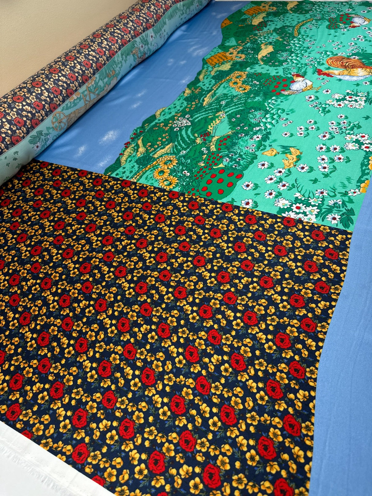 Polyester Sateen Multicolour Panel Print