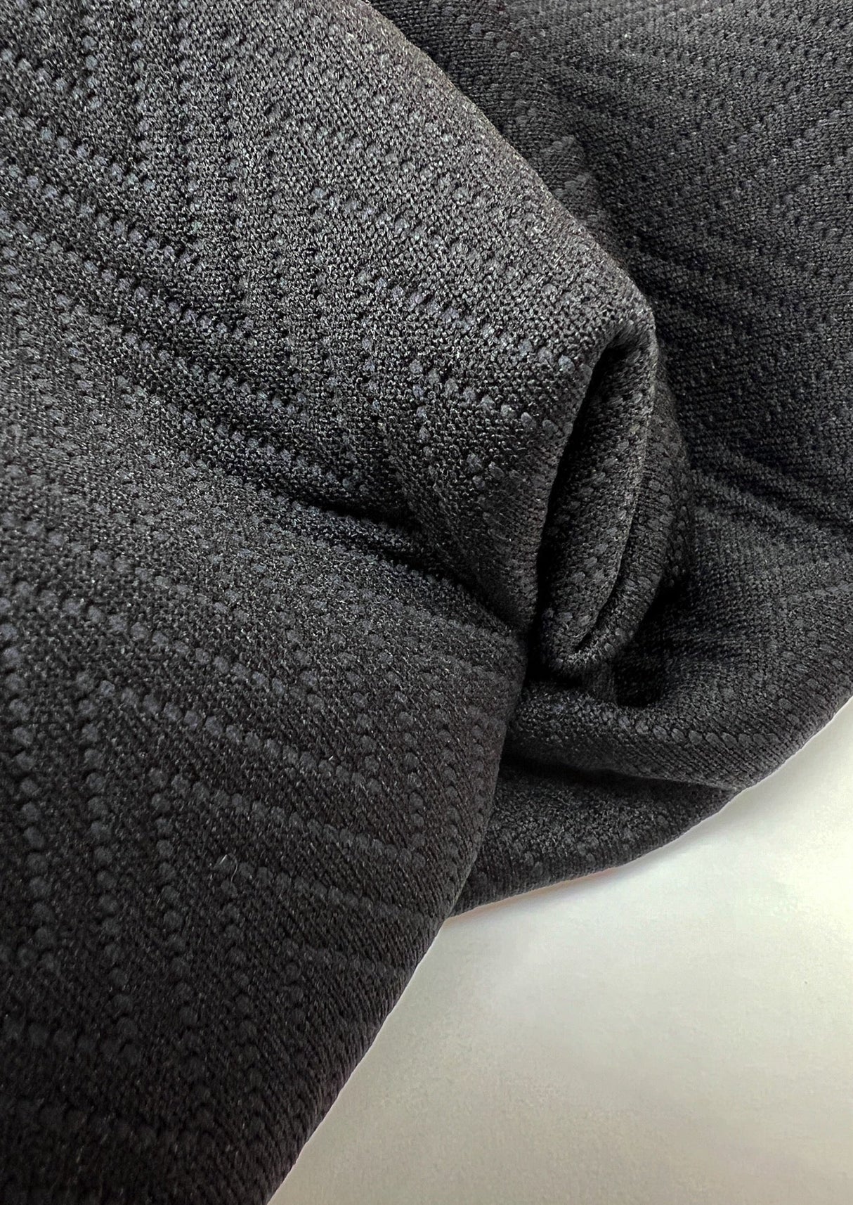 Bonded Blue-Black Stretch Knitted Fabric