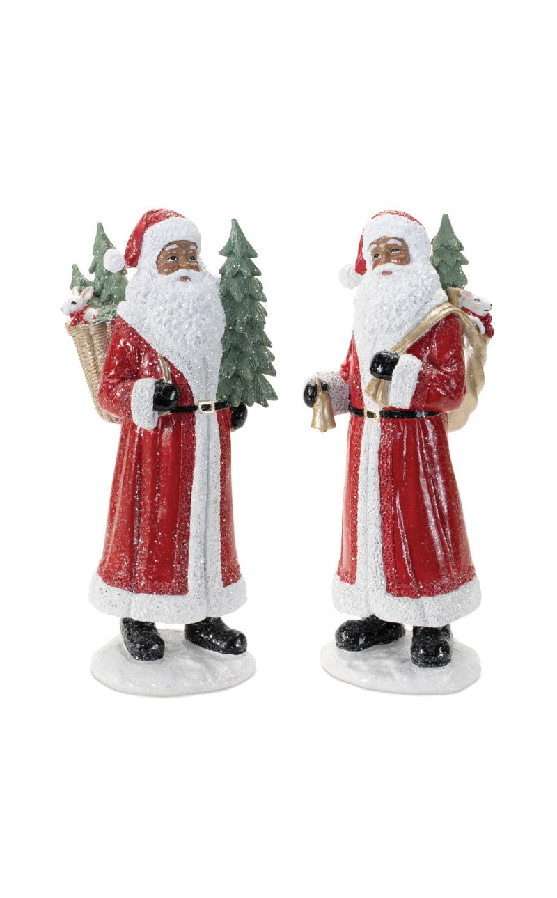 13” Resin African-American Santa