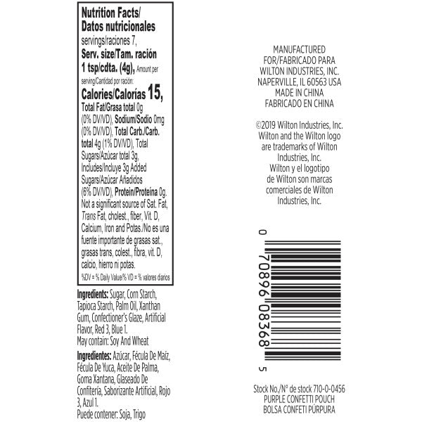 Wilton Purple Confetti Sprinkles – 1 oz.