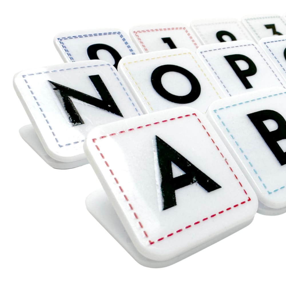 AlphaClips Mega Sewing Tools Accessory - White Letter And Number Clips, 1.25" Square (36 Clips)