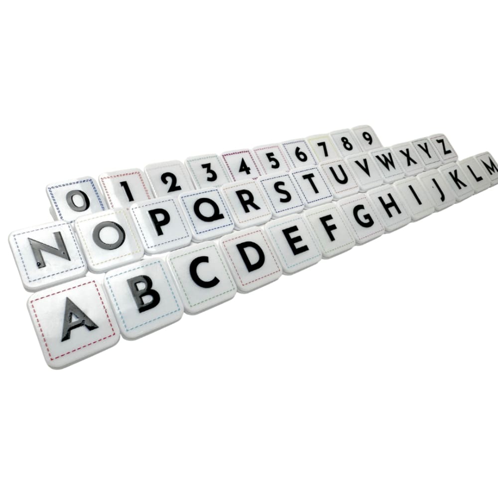 AlphaClips Mega Sewing Tools Accessory - White Letter And Number Clips, 1.25" Square (36 Clips)