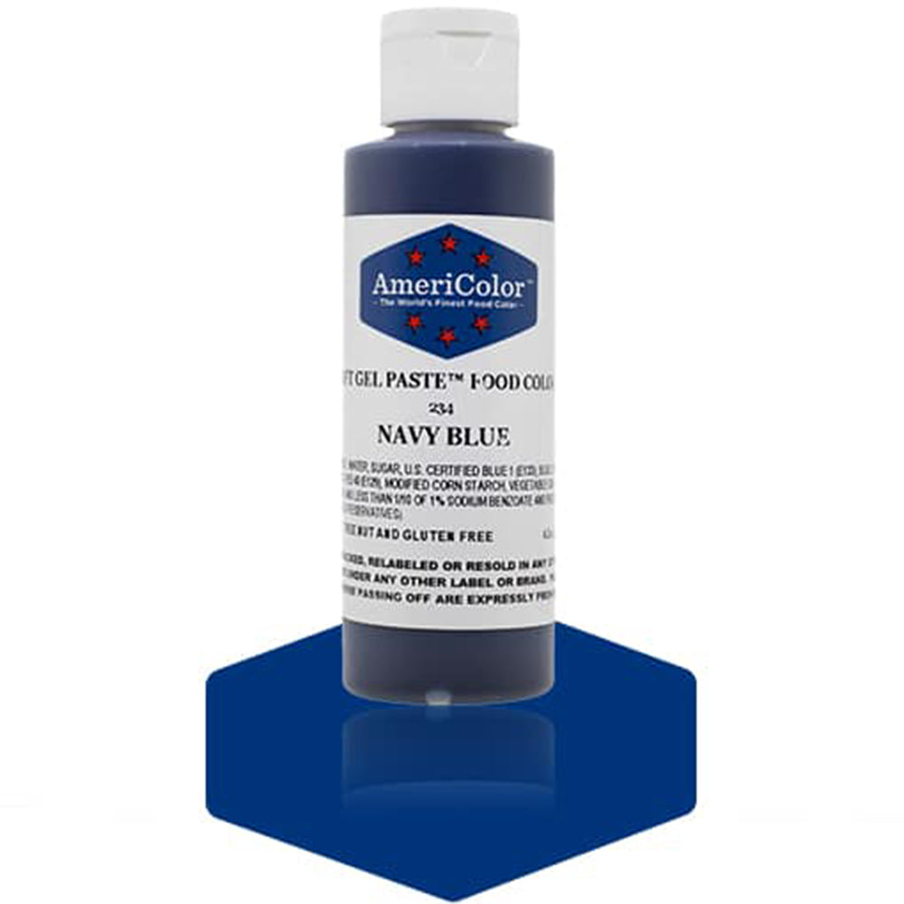 Americolor Navy Blue Soft Gel Paste Food Coloring, 4.5 oz.