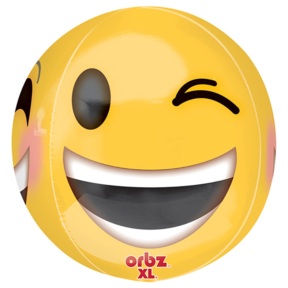 Foil Balloon Winking Emoticons Orbz