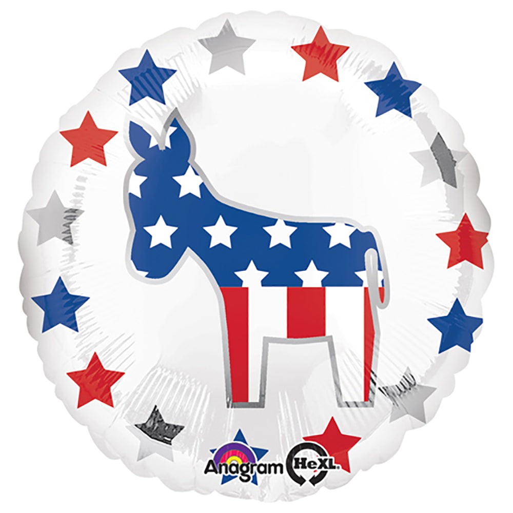 Election Decor, Donkey Balloon, Patriotic Ball, Anagram, Helium Balloon, Air Inflate, Foil Balloon, 18 Inch, Political Ball, Party Decor, 4th july/ gradution (laballoons)